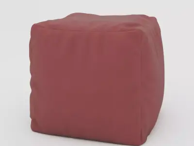 3d model puf cube ottoman 3D model