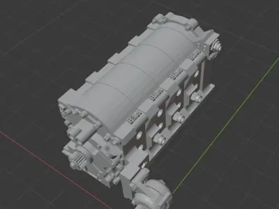 Billet style 26b engine block  3D print model