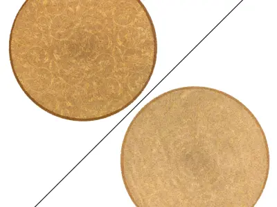 Round Rug Set 206 3D model