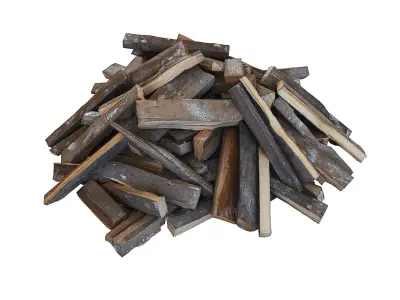 Ultra realistic Firewood Scan Low-poly 3D model