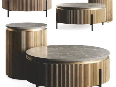 Oroa IRONVILLE Luxury Metal Coffee Table 3D model