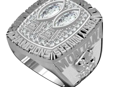 Forty Niners Super Bowl Championship Ring 3D print model