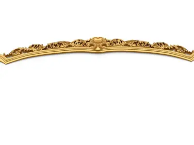 Classic Carved Bed 3D model 12 3D model