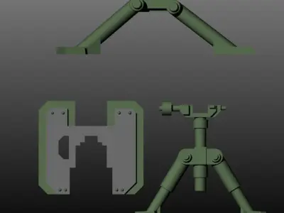 Imperial Heavy Weapon Stands Free 3D print model