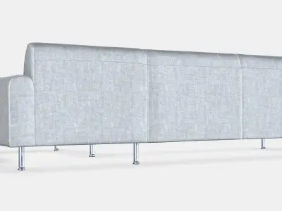 LANGARYD 3-seat sofa w chaise longue right 1 Low-poly 3D model