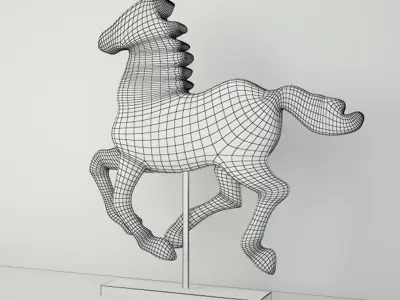 Tan Horse 3D model
