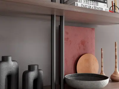 Stylish Decor On The Shelves 3D model