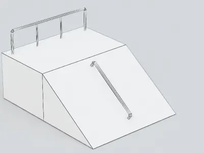 Skate ramp1 Low-poly 3D model