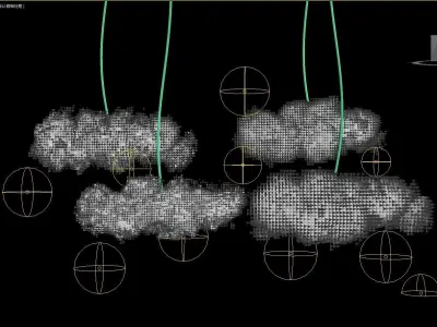 3DMAX color cloud light cloud CG luminous cotton ball Low-poly 3D model