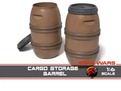 Cargo Storage Barrel 1-6 scale Hottoys  Free 3D print model