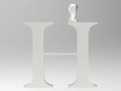 Alphabet Latin H 3D print model