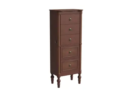 Suzanne Jewelry Armoire Walnut Low-poly 3D model