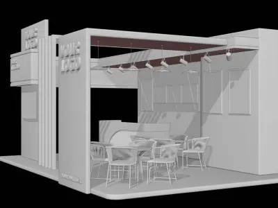 booth design exibition 1 Low-poly 3D model