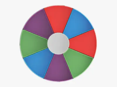 Space storage organizer colorful 3D model