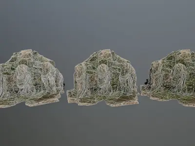 statue mountain  Low-poly 3D model