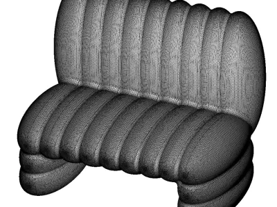 Plastic Elegant Sofa Toy 3D model