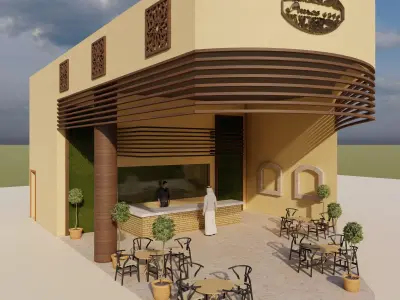 Resturant coffee shop in dubai 3D model