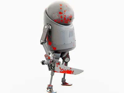 TOON KILLER BOT Rigged for Unreal Engine - Unity - MIXAMO  3D model