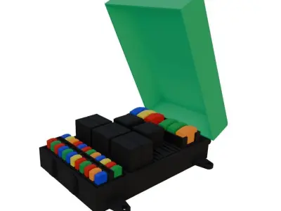 Basic Fuse Box Low-poly 3D model