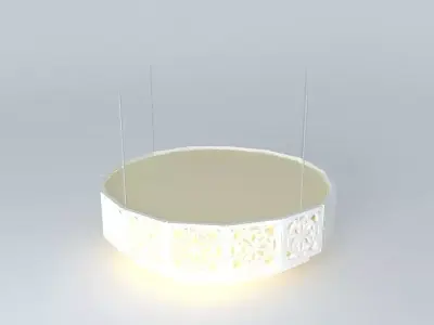 Chandelier light fixture with circular shape Free 3D model