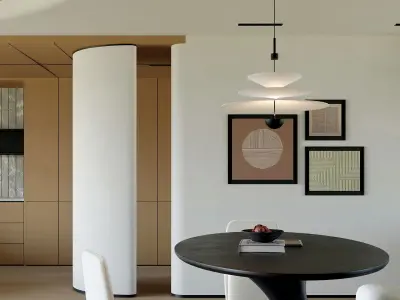 Modern Artistic Large Apartment Living Dining Room 3D model