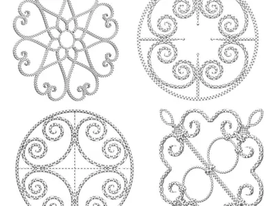 Wrought iron panel No 11 3D model