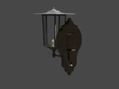 Walllamp outdoor lamp Low-poly 3D model