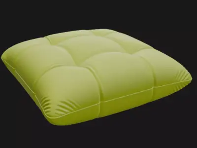 Tufted cushion 3d model 3D model