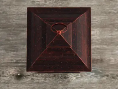 Traditional Tall  Metal Floor Lantern with Candle Included 3D model