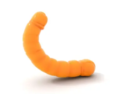 Orange Worm model pack Low-poly 3D model