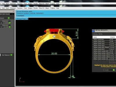 Luxury Lion Head Emerald Ring for Men  944 3D print model