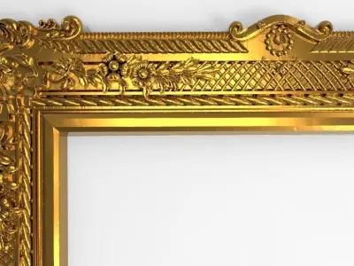 carved frame 3D model