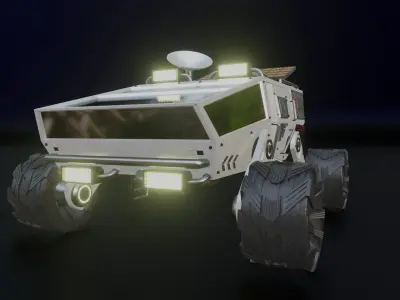 Mars Rover Low-poly 3D model