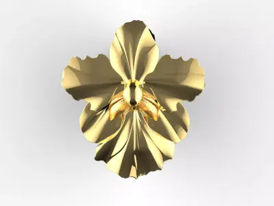 Orchid Charm 3D print model