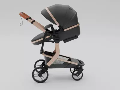 Baby Stollers Low-poly 3D model