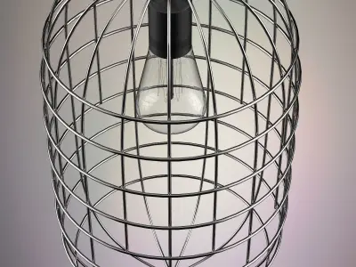 Cage lamp 3D model