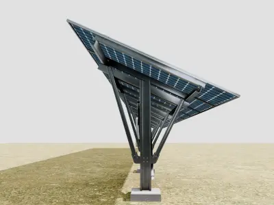 Single Column Solar Construction Type-2 3D model