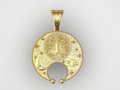 Pendant Three Of Life P 0015 3D print model