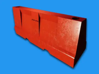 Plastic construction or road barriers  Low-poly Free low-poly 3D model