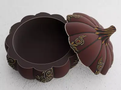 Pumpkin STL for 3D Printing Full and Hollow Versions 3D print model