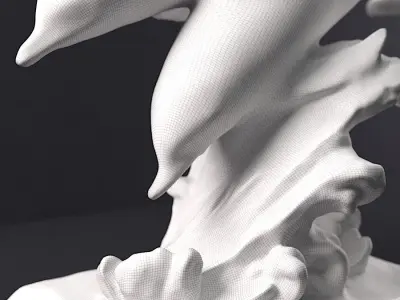 Dolphin Sculpture 3D print model