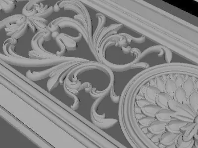 sideboard ornate gold and armoire 3D model