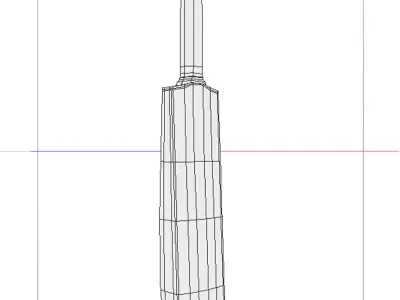 Generic Cricket Bat 3D model