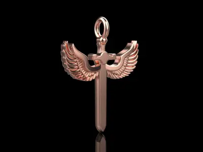 st Michael pendant  sword pendant model 1002 3D print model