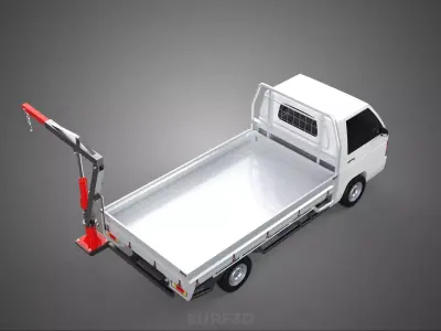 ATTACHMENT HYDRAULIC LIFT JIB CRANE WINCH FLATBED PICKUP TRUCK 3D model