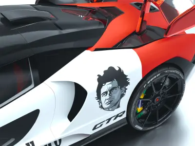 McLaren Senna Marlboro Edition Low-poly 3D model