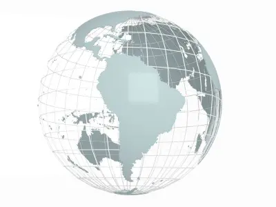 Globe News Skeleton Concrete Color 3D model