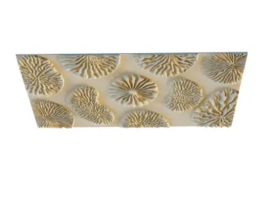 mural decor set wall panel 14 3D model