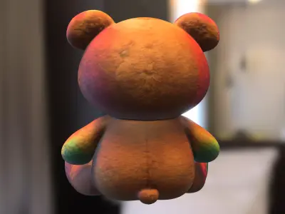Rainbow Teddy Bear 3D model