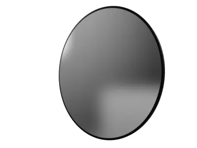 Minimalist Round Wall Mirror Low-poly 3D model